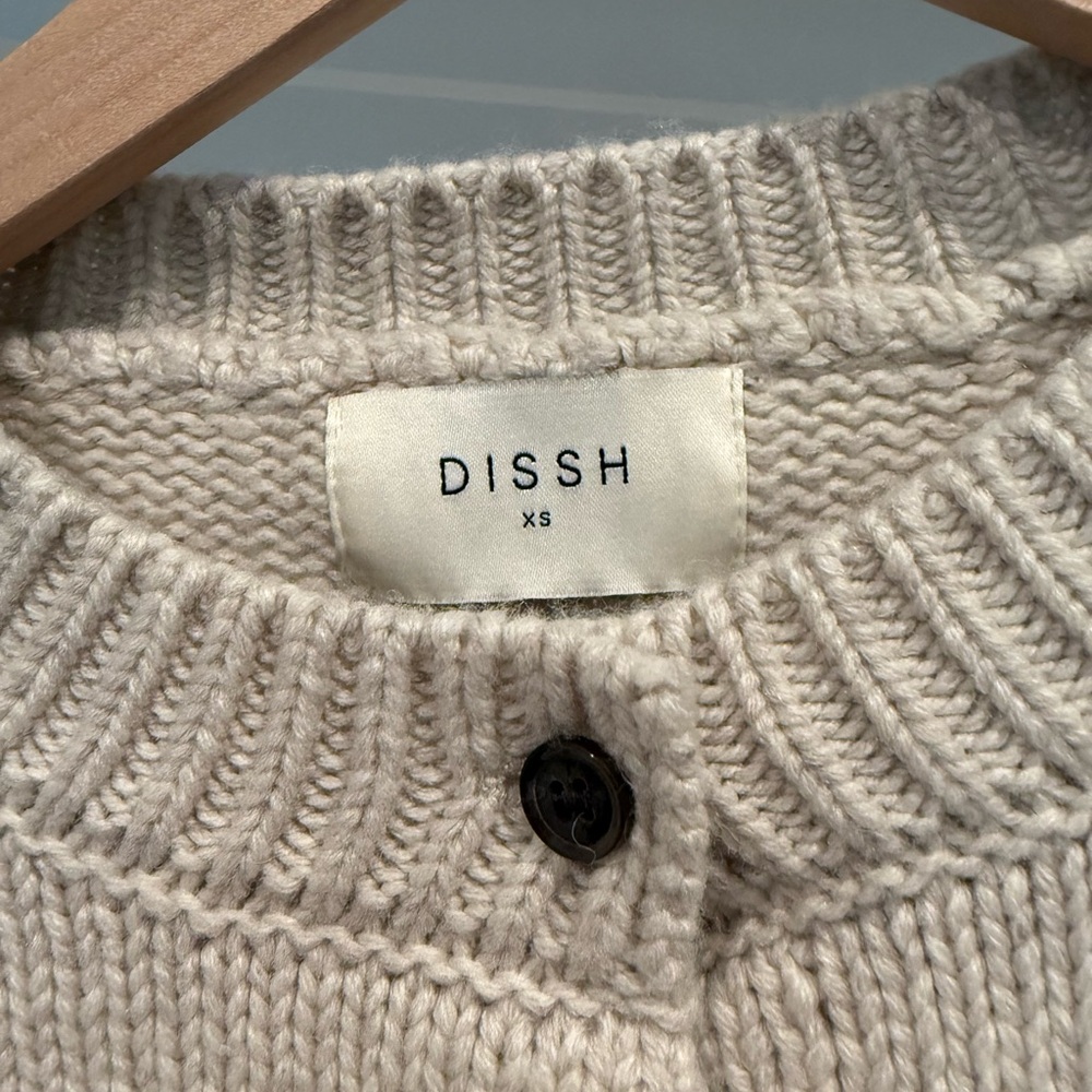 DISSH Women's Beige Cardigan Sweater- NWOT - Picture 3 of 3